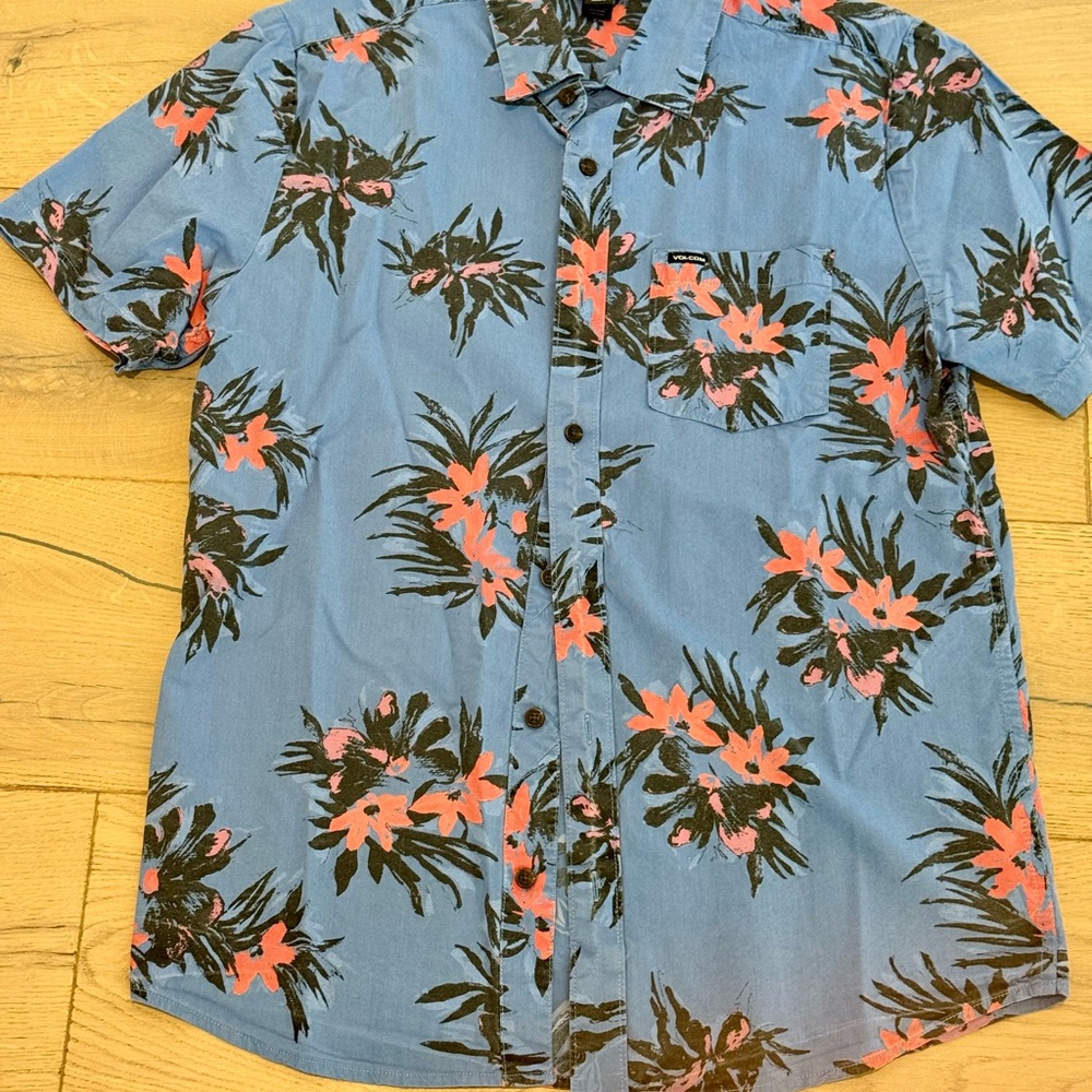 Volcom Floral Blue Shirt